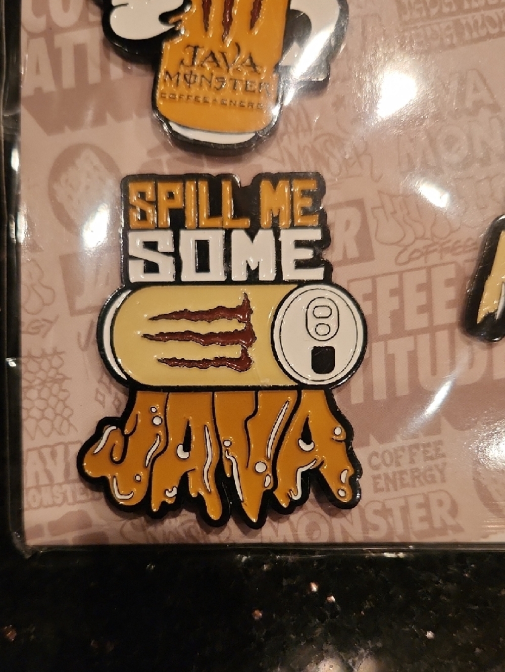 Java Monster Coffee + Energy Enamel Pin Set, New - Picture 3 of 7